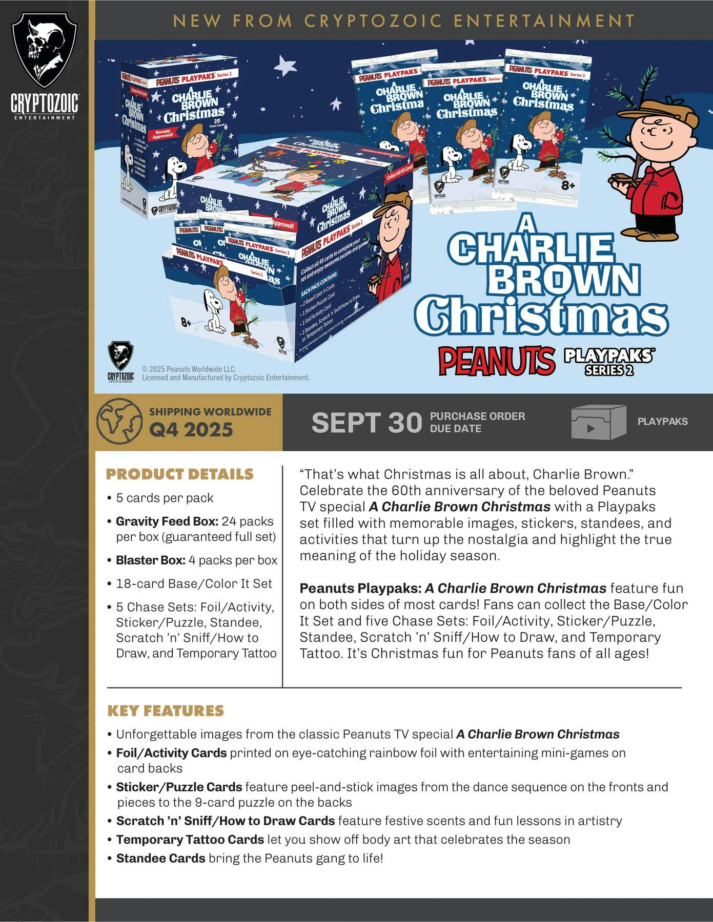 Peanuts Playpaks: A Charlie Brown Christmas Gravity Feed Box 810120783031 at King Card Canada