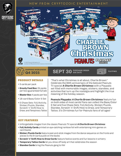 Peanuts Playpaks: A Charlie Brown Christmas Gravity Feed Box 810120783031 at King Card Canada