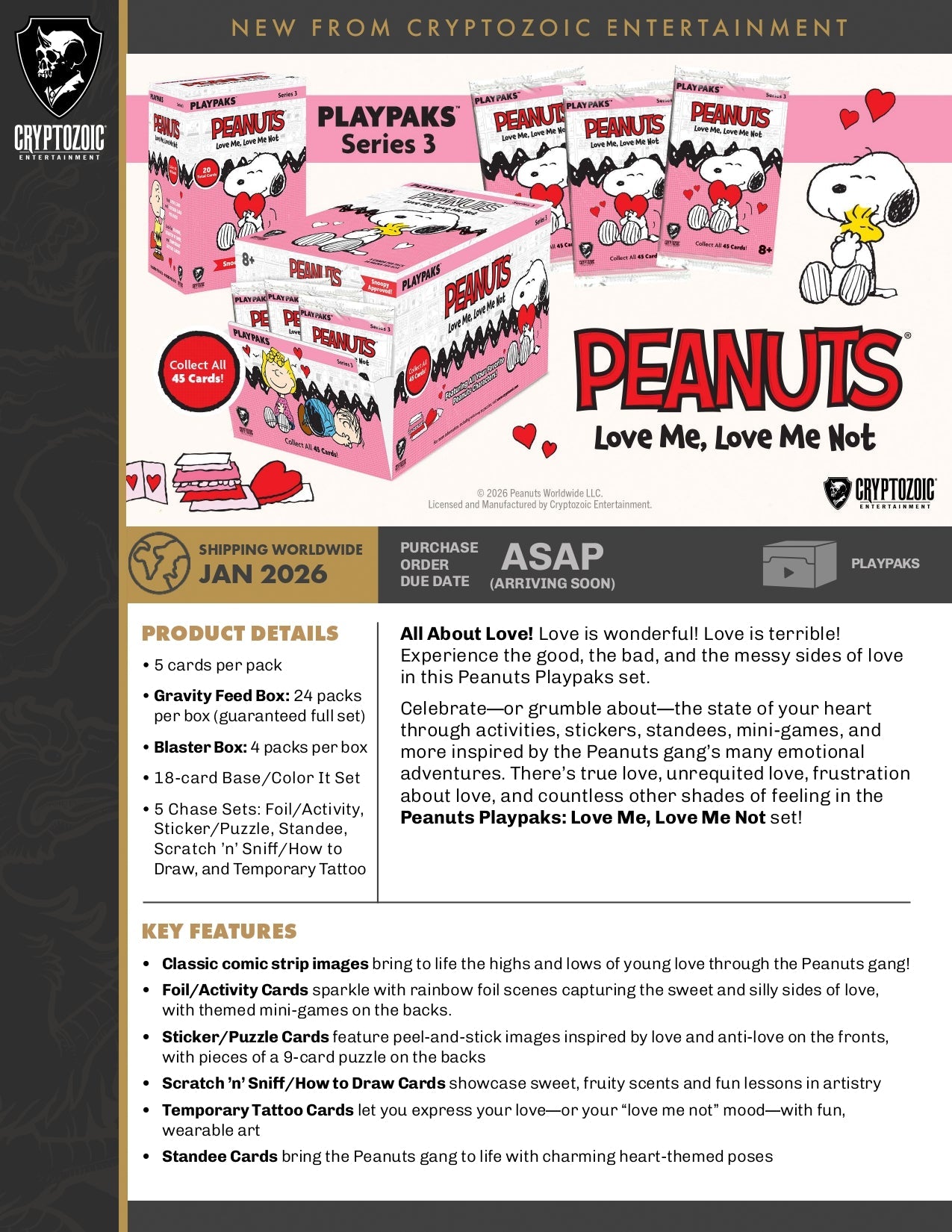 Peanuts Playpaks: Love Me, Love Me Not Blaster Box (Series 3) 810120783222 at King Card Canada