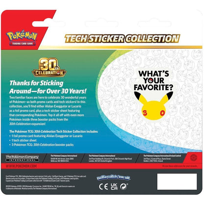 Pokemon 30th Celebration Tech Sticker Collection (Alolan Exeggutor) 0196214158771 at King Card Canada
