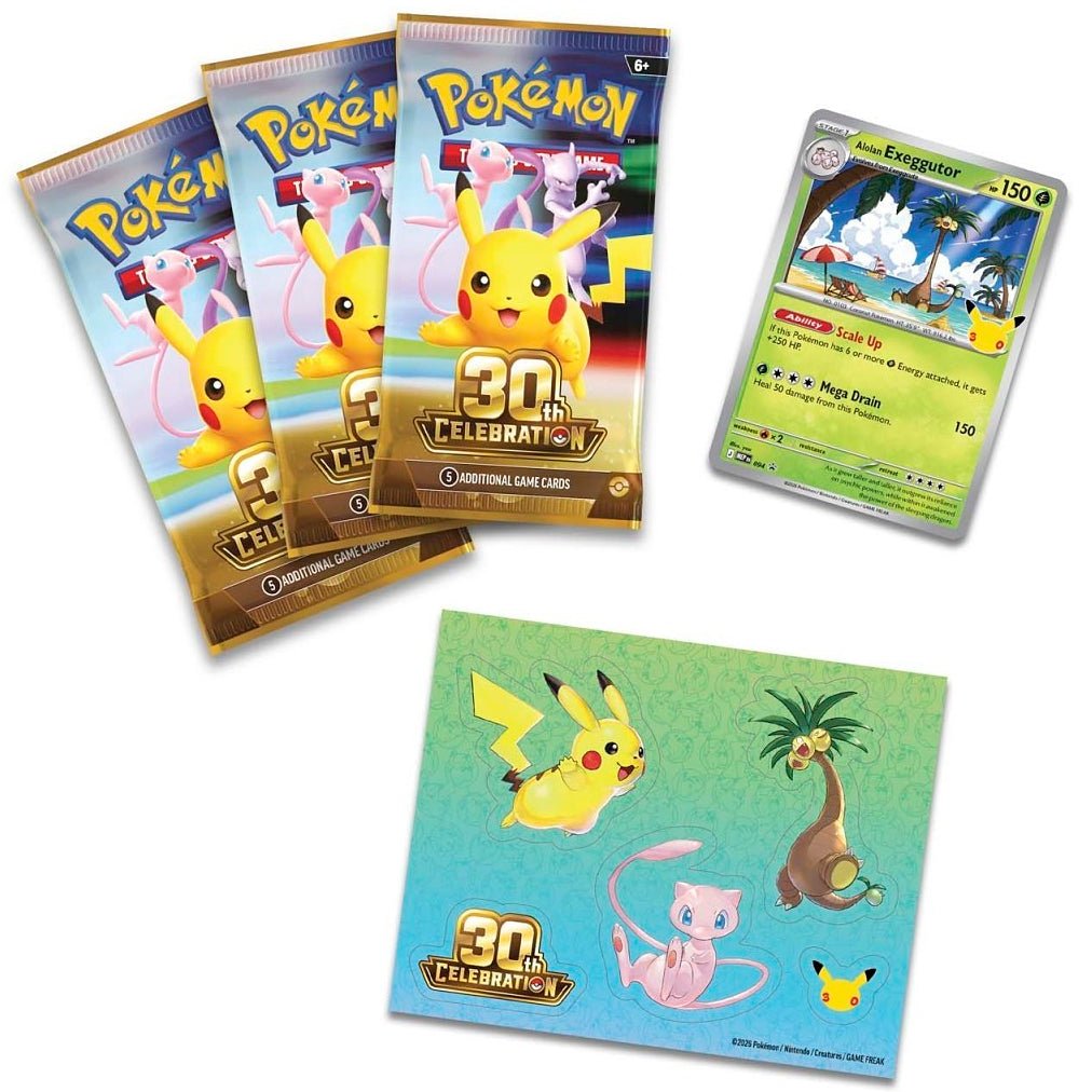 Pokemon 30th Celebration Tech Sticker Collection (Alolan Exeggutor) 0196214158771 at King Card Canada