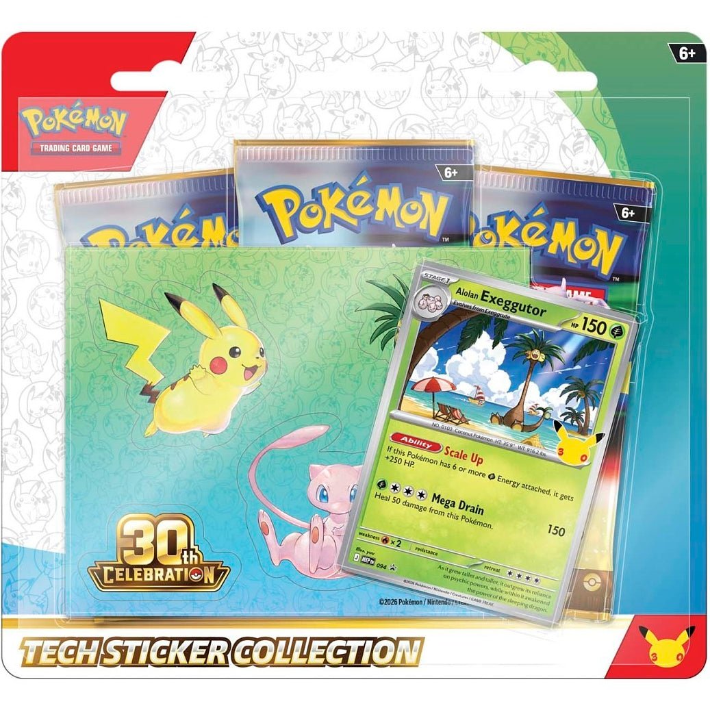 Pokemon 30th Celebration Tech Sticker Collection (Alolan Exeggutor) 0196214158771 at King Card Canada