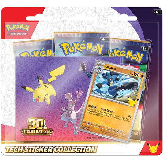 Pokemon 30th Celebration Tech Sticker Collection (Lucario) 0196214158771 at King Card Canada