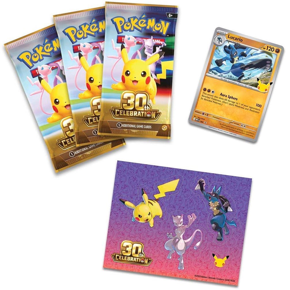 Pokemon 30th Celebration Tech Sticker Collection (Lucario) 0196214158771 at King Card Canada