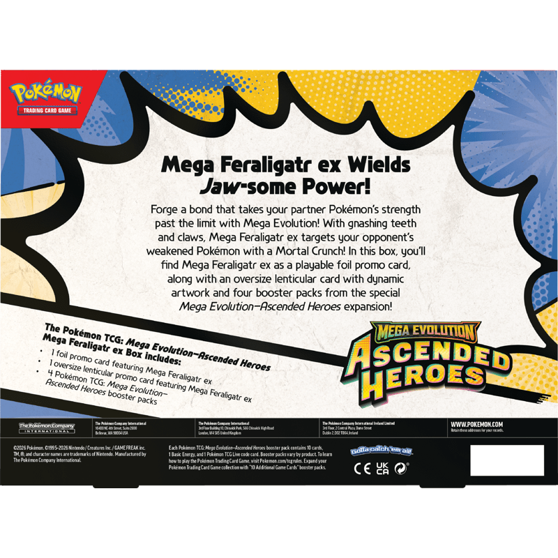 Pokemon Ascended Heroes ex Box (Mega Feraligatr) 0196214141469 at King Card Canada