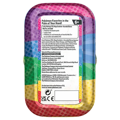 Pokemon Ascended Heroes Mini Tins 0196214141308 at King Card Canada