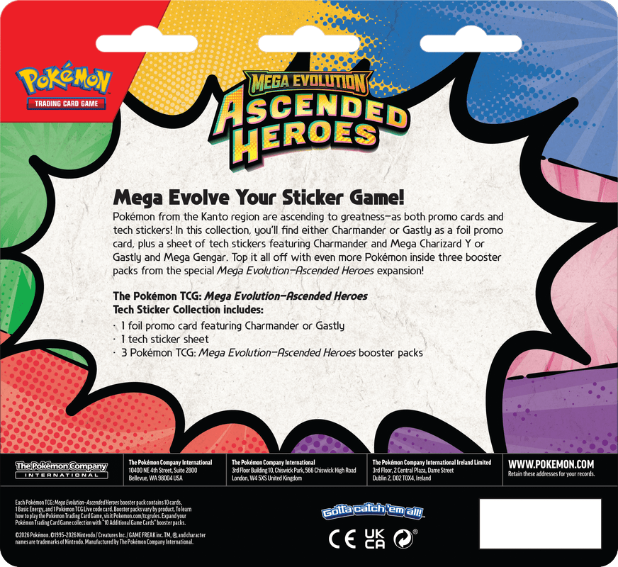 Pokemon Ascended Heroes Tech Sticker Collection (Charmander) 0196214141278 at King Card Canada