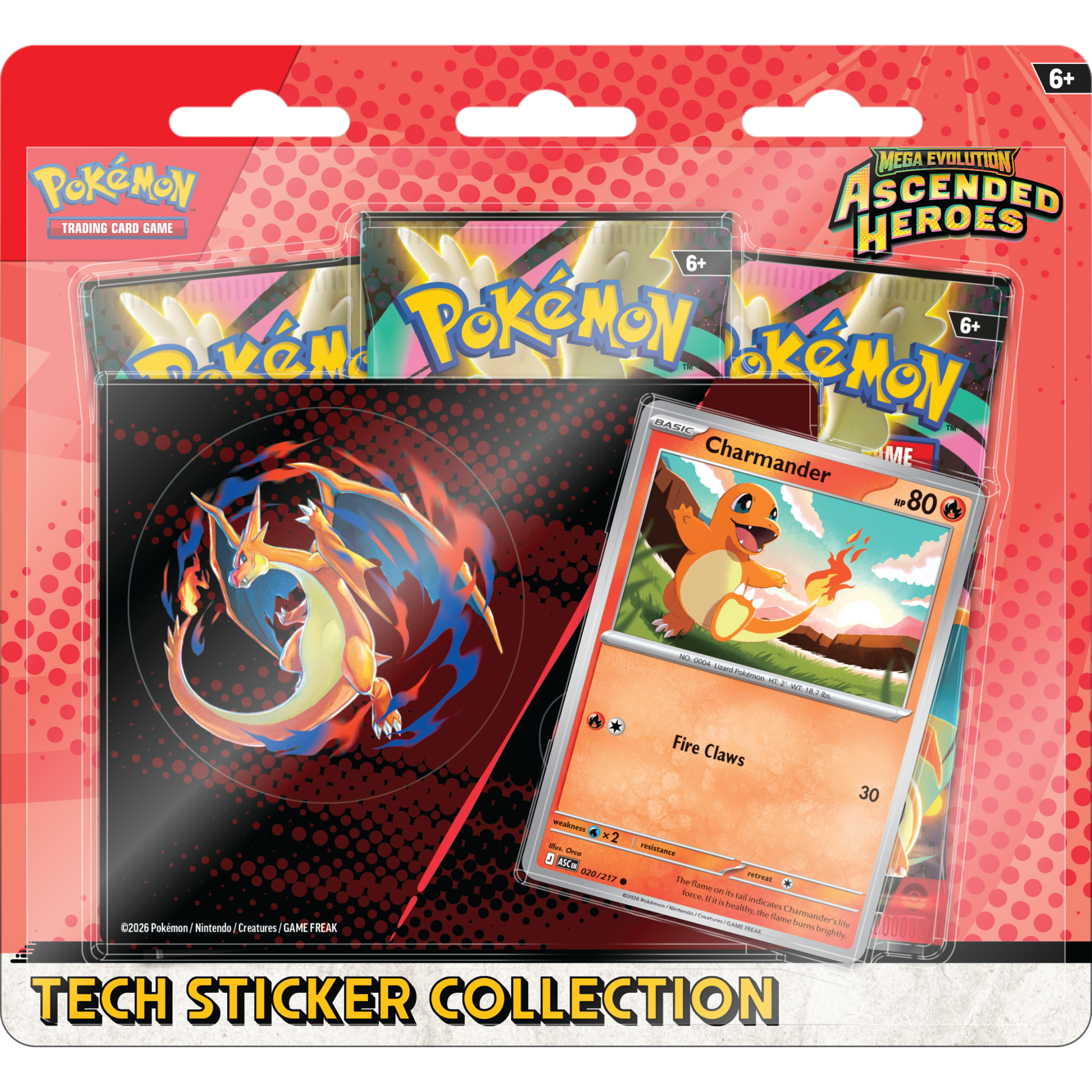 Pokemon Ascended Heroes Tech Sticker Collection (Charmander) 0196214141278 at King Card Canada
