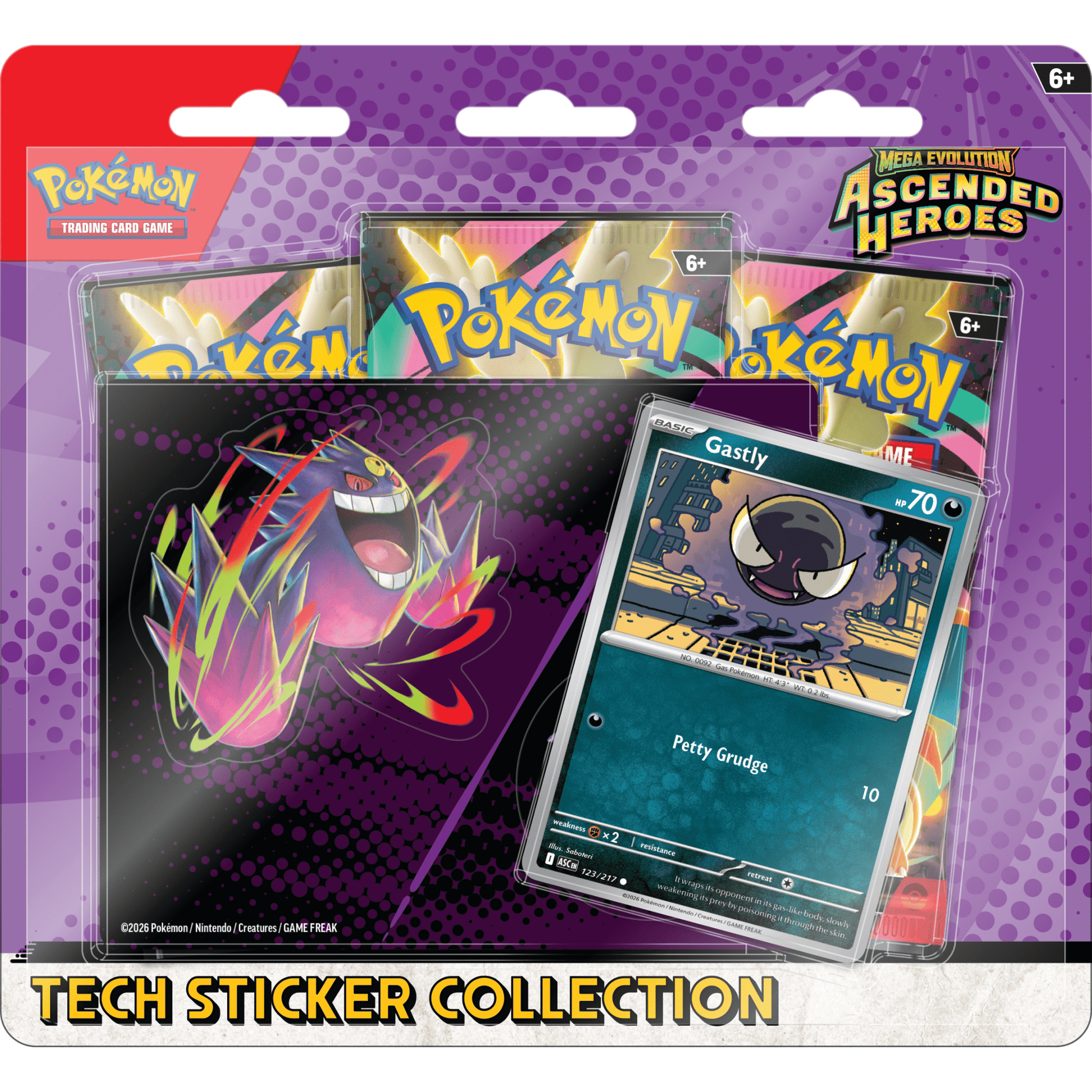 Pokemon Ascended Heroes Tech Sticker Collection (Gastly) 0196214141278 at King Card Canada