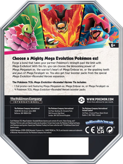 Pokemon Ascended Heroes Tin (Mega Meganium) 0196214150430 at King Card Canada