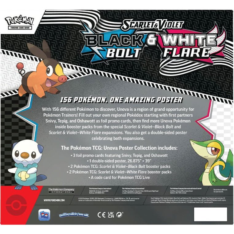 Pokemon Black Bolt & White Flare Unova Poster Collection 0196214129214 at King Card Canada