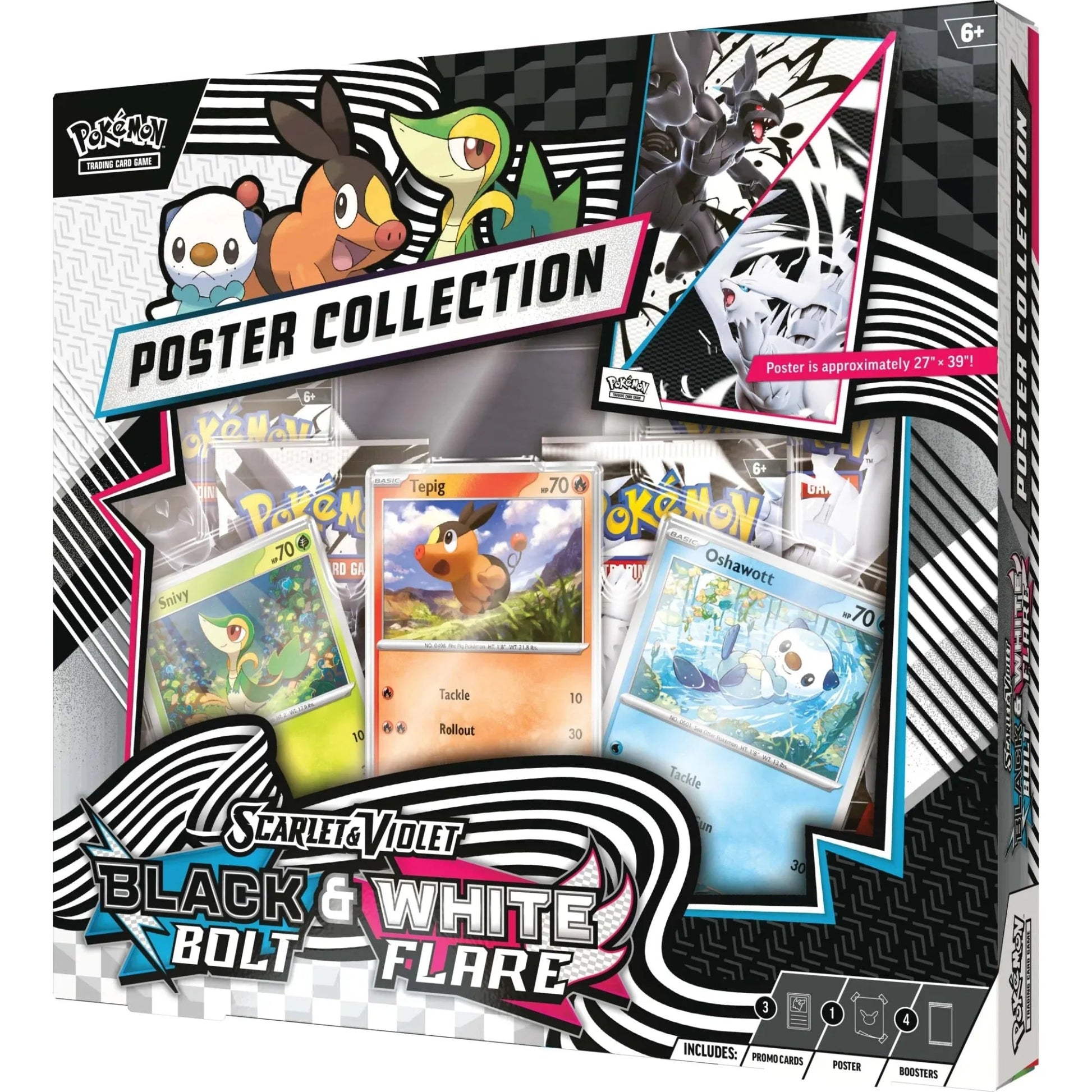 Pokemon Black Bolt & White Flare Unova Poster Collection 0196214129214 at King Card Canada