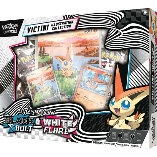 Pokemon Black Bolt & White Flare Unova Victini Illustration Collection 0196214112599 at King Card Canada