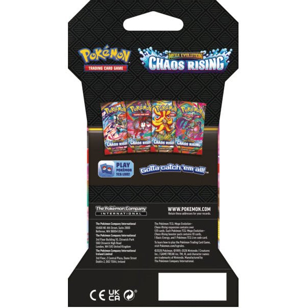 Pokemon Chaos Rising Sleeved Booster Pack 0196214140424 at King Card Canada
