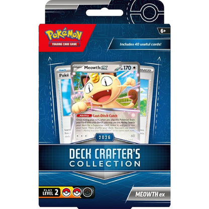 Pokemon Deck Crafter's Collection Meowth ex packaging, straight-on front view