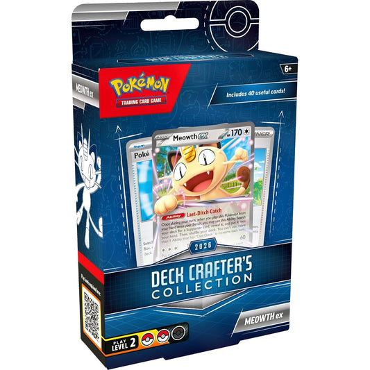 Pokemon TCG Deck Crafter's Collection Meowth ex box, angled front view