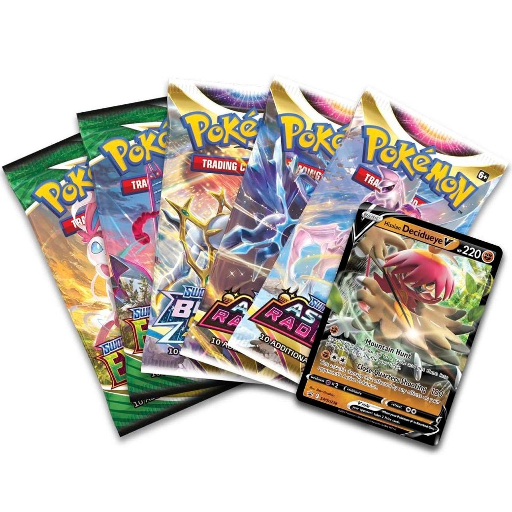 Pokemon Divergent Powers Tin (Hisuian Decidueye V) 0820650172151 at King Card Canada