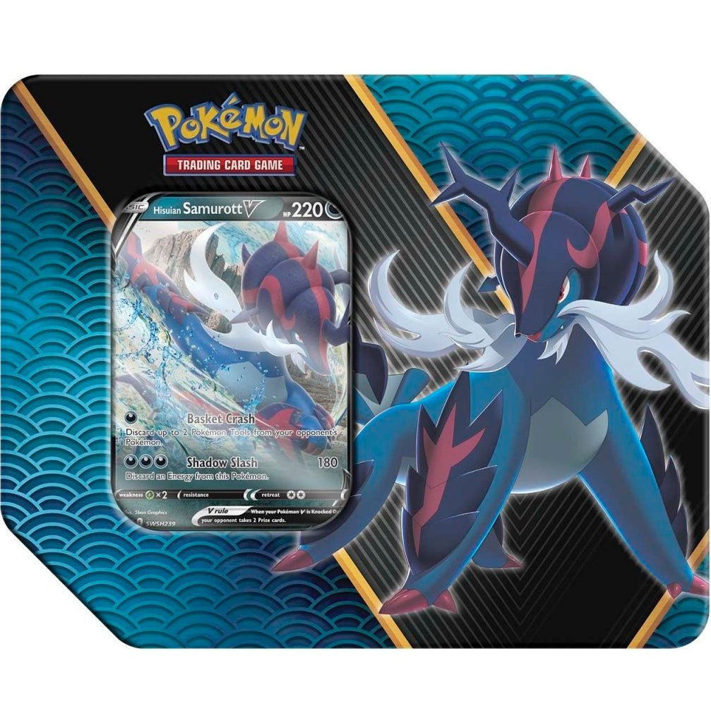 Pokemon Divergent Powers Tin (Hisuian Samurott V) 0820650172151 at King Card Canada