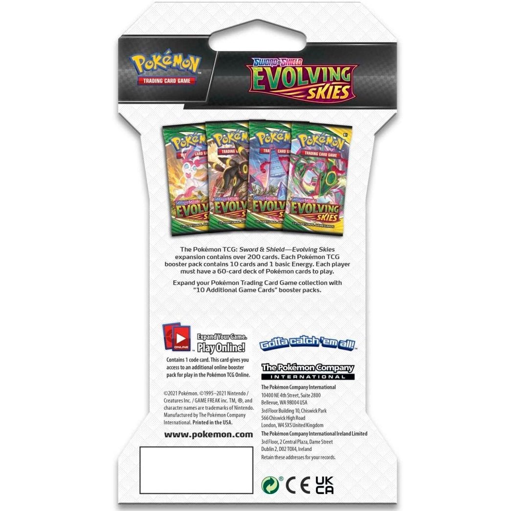 Pokemon Evolving Skies Sleeved Booster Pack 0820650808784 at King Card Canada
