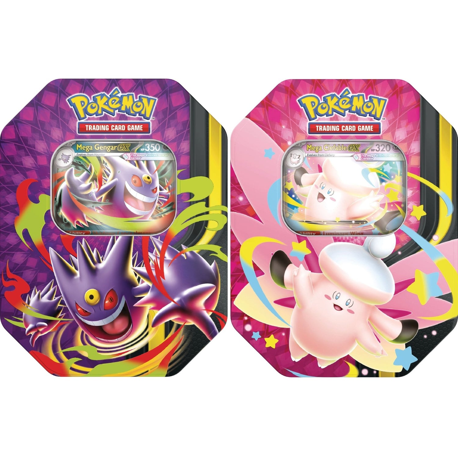 Pokemon Mega Moonlit Tin Bundle (Mega Gengar & Mega Clefable) [PRE - ORDER - 06/05/2026] 0196214155879 at King Card Canada