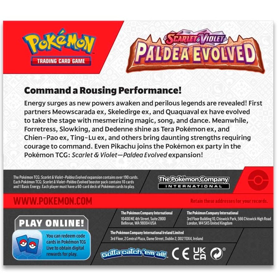 Pokemon Paldea Evolved Booster Box 820650863493 at King Card Canada