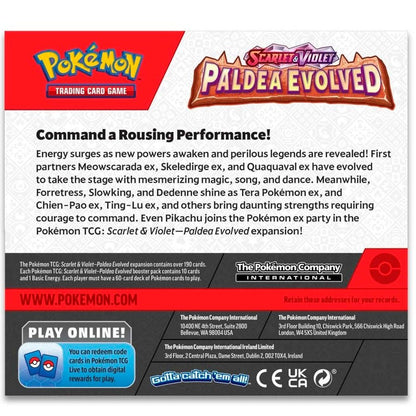 Pokemon Paldea Evolved Booster Box 820650863493 at King Card Canada