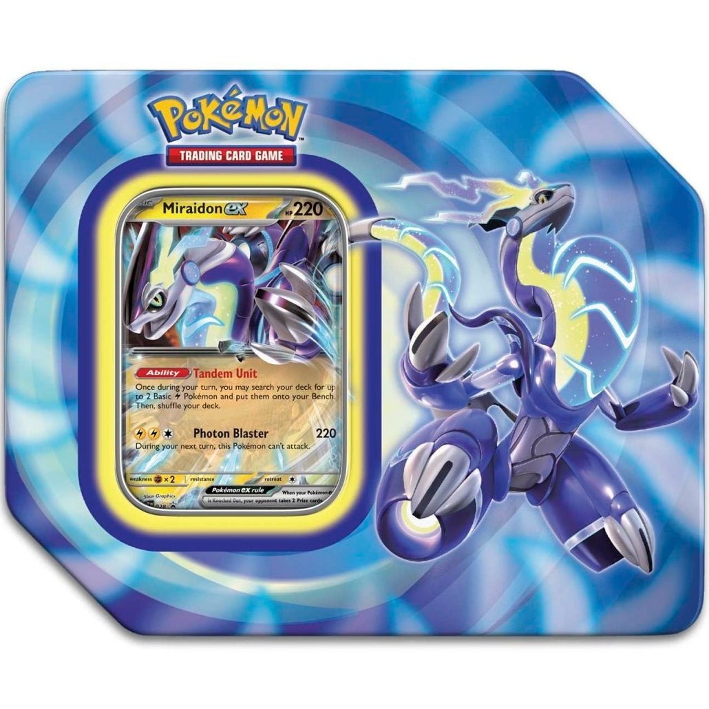 Pokemon Paldea Legends Tin (Miraidon) 0820650852862 at King Card Canada