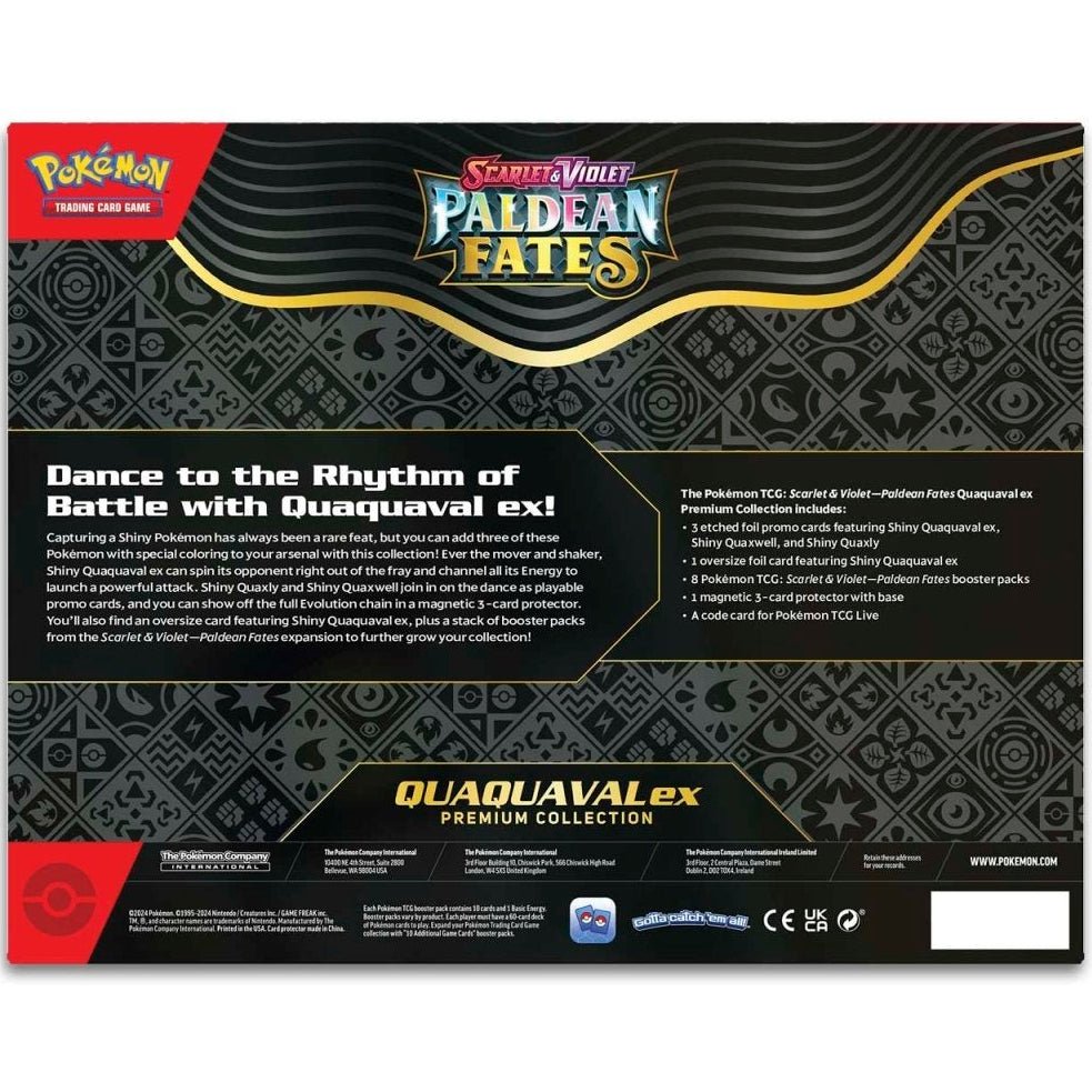 Pokemon Paldean Fates EX Premium Collection (Quaquaval) 0820650856341 at King Card Canada