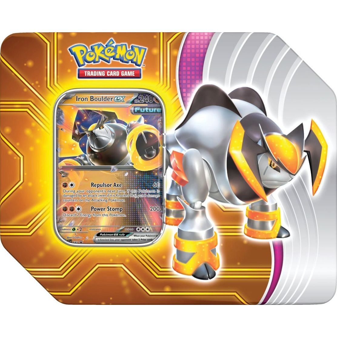 Pokemon Paradox Destinies Tin (Iron Boulder) 0820650858406 - King Card Canada