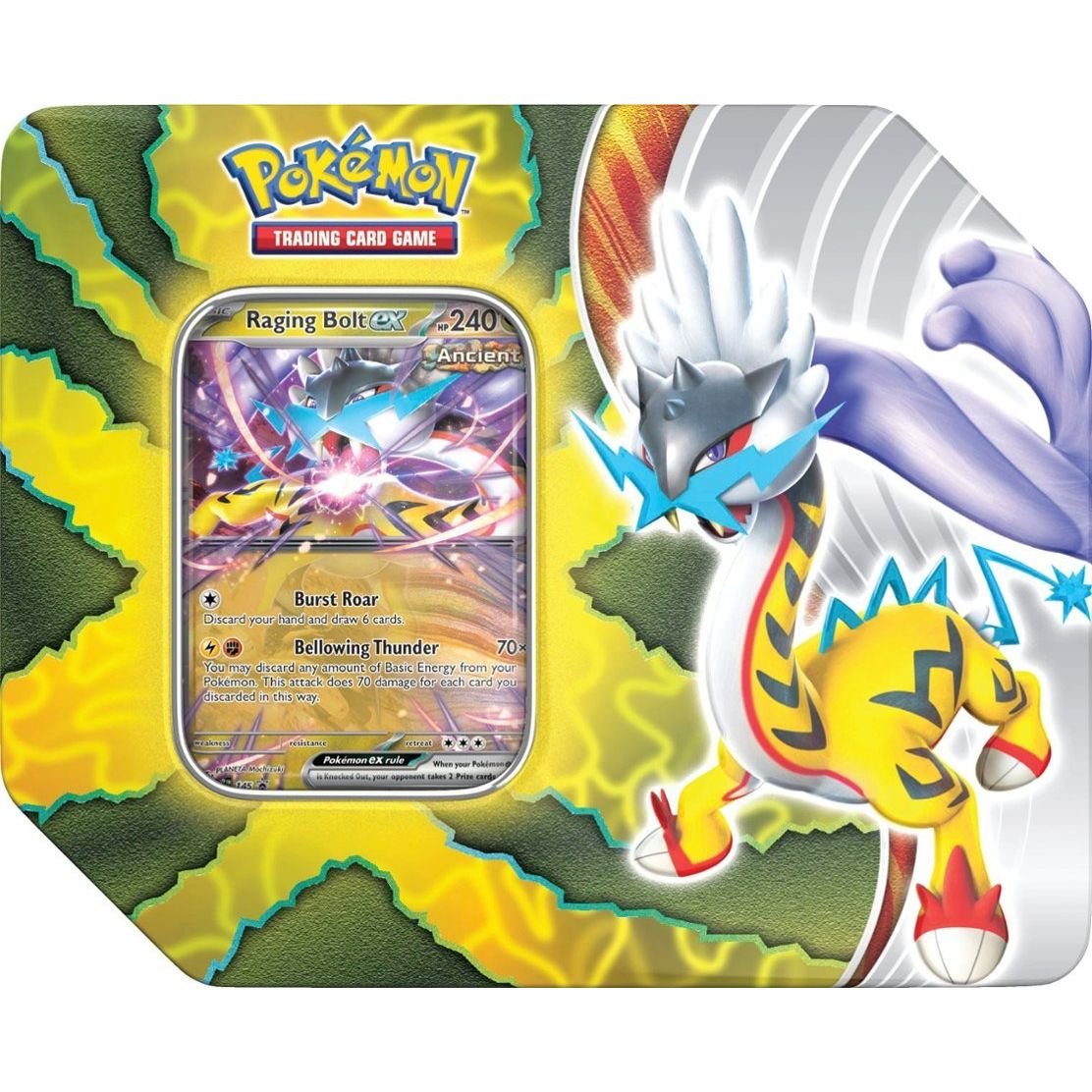 Pokemon Paradox Destinies Tin (Raging Bolt) 0820650858406 - King Card Canada