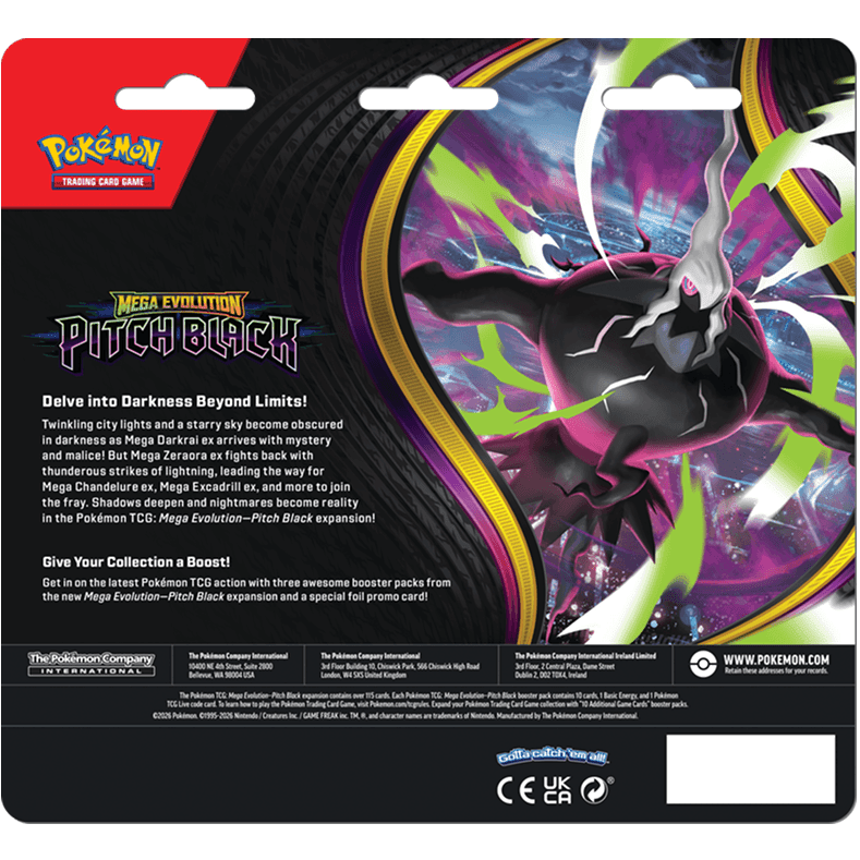 Pokemon Pitch Black 3-Pack Blister 0196214157477 at King Card Canada