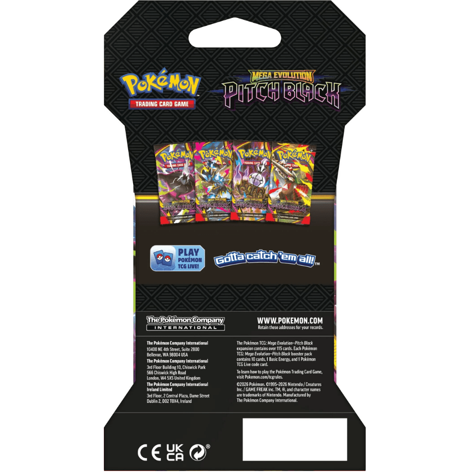 Pokemon Pitch Black Sleeved Booster Pack 0196214142756 at King Card Canada