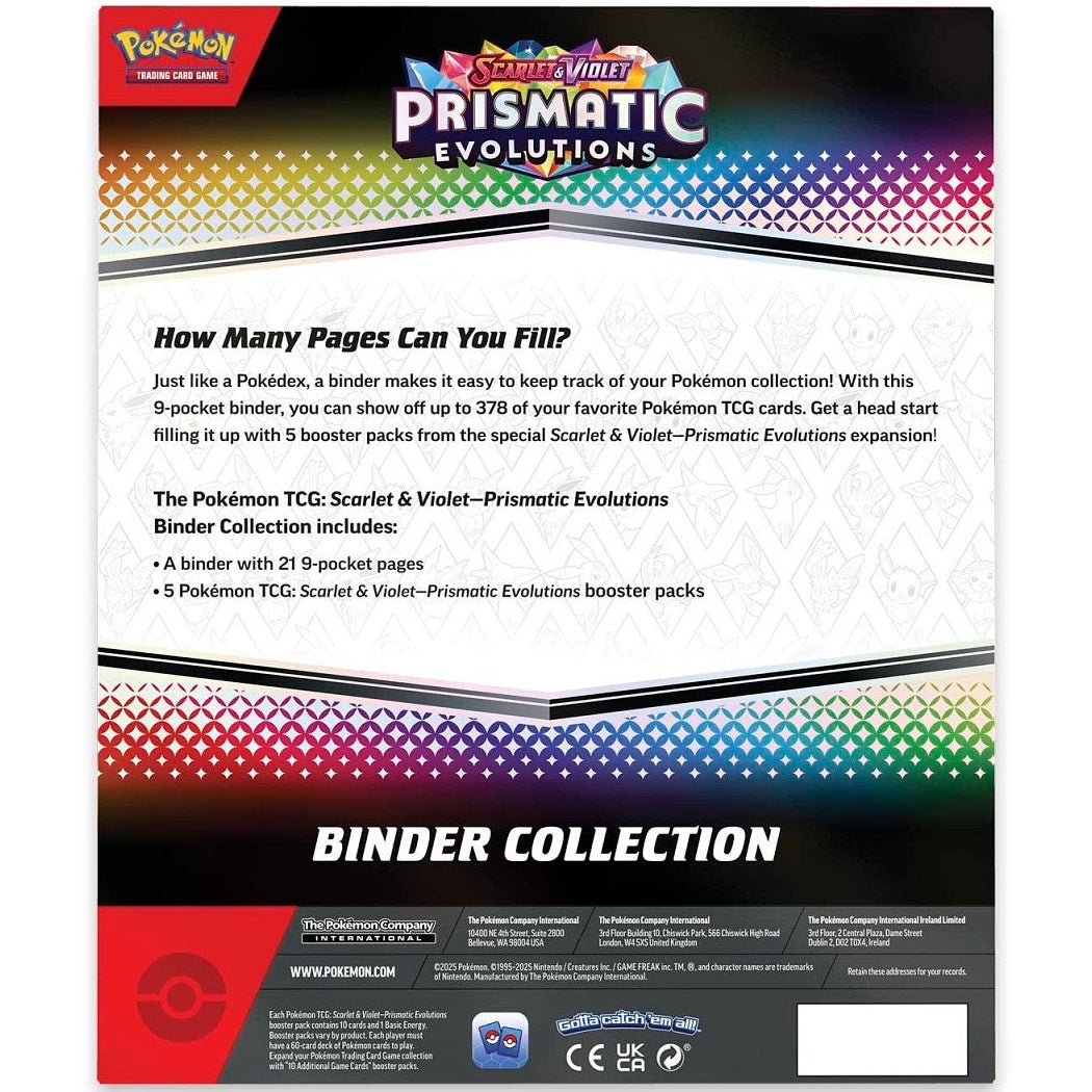 Pokemon Prismatic Evolutions Binder Collection 196214112520 at King Card Canada