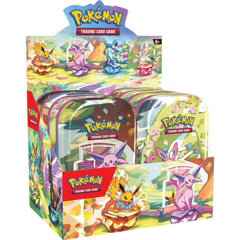 Pokemon Prismatic Evolutions Mini Tins Display Box 01962141118782 at King Card Canada