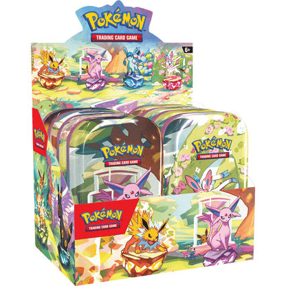 Pokemon Prismatic Evolutions Mini Tins Display Box 01962141118782 at King Card Canada