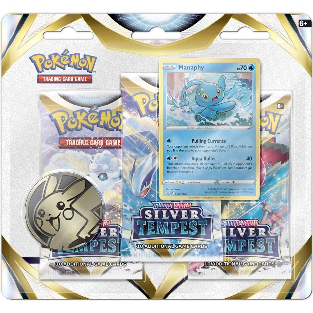 Pokemon Silver Tempest 3 - Pack Blister (Manaphy)  at King Card Canada