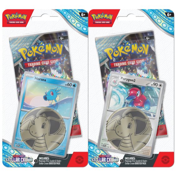 Pokemon Stellar Crown Checklane Blister Pack Bundle (Horsea & Porygon2) [PRE - ORDER - 09/13/2024] 0820650853319 - King Card Canada