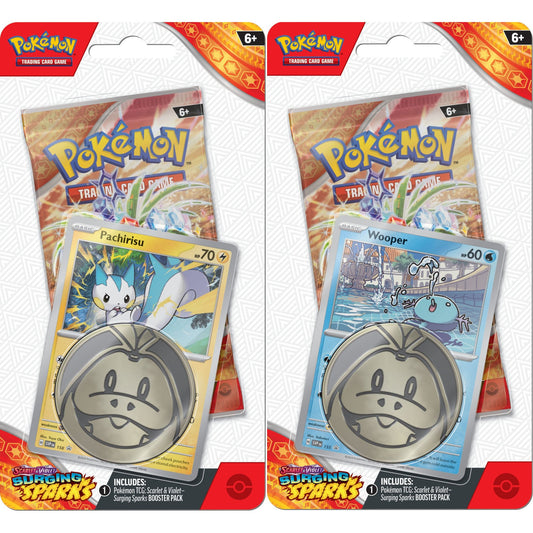 Pokemon Surging Sparks Blister Pack Bundle (Pachirisu & Wooper) [PRE - ORDER - 11/08/2024] 0820650853319 - King Card Canada