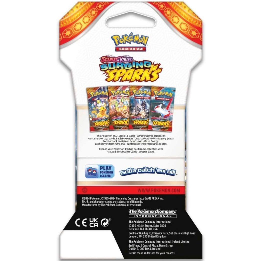 Pokemon Surging Sparks Bundle of 4 Sleeved Booster Packs (1 of each design) [PRE - ORDER - 11/08/2024] 0820650859328 - King Card Canada