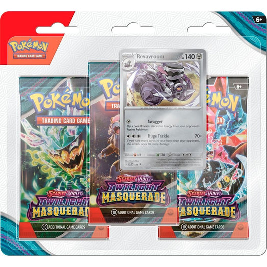 Pokemon Twilight Masquerade 3-Pack Blister (Revavroom) [PRE-ORDER - 05/24/2024] 0820650857836 - King Card Canada