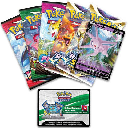 Pokemon V Heroes Tin (Espeon V) 0820650851322 at King Card Canada