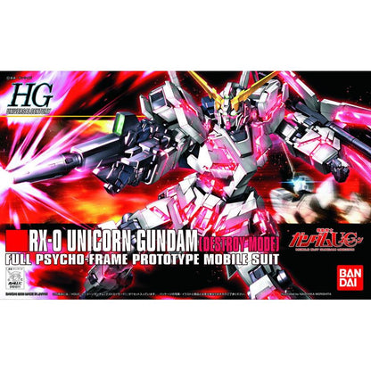 RX - 0 Unicorn Gundam (Destroy Mode) - Universal Century 100 Gunpla Model (HG 1/144 Scale) 4573102573995 at King Card Canada
