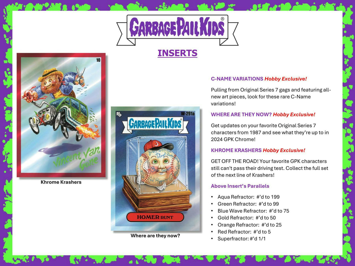 Topps Chrome Garbage Pail Kids Series 7 Hobby Box 887521131051 at King Card Canada