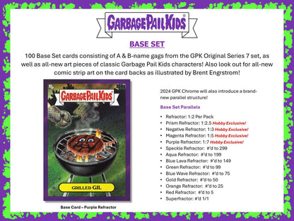 Topps Chrome Garbage Pail Kids Series 7 Hobby Box 887521131051 at King Card Canada