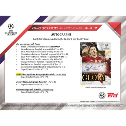 2021-22 Topps Chrome UEFA Champions League Soccer Hobby Box - King Card Canada