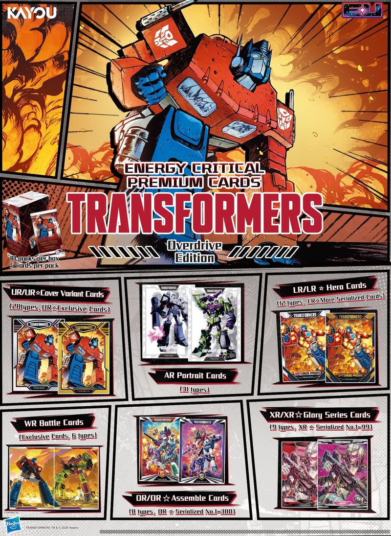 Transformers Energy Critical Premium Cards - Overdrive Edition (Series 1) 6937187410060 at King Card Canada