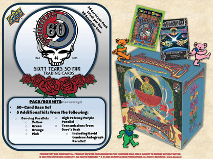 Upper Deck 2025 Grateful Dead - 60 Years So Far... A Visual Trip Box Set 053334000659 at King Card Canada