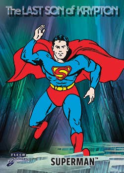 Upper Deck Fleer Brilliants Superman Trading Cards Mega Box 053334446716 at King Card Canada