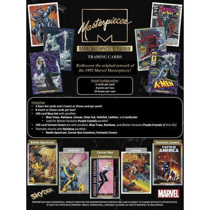 Upper Deck Skybox Marvel Masterpieces '92 Platinum Trading Cards Blaster Box 053334166195 at King Card Canada