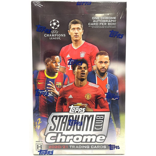 2020-21 Topps Stadium Club Chrome UEFA Champions League Soccer Hobby Box 887521100194 - King Card Canada